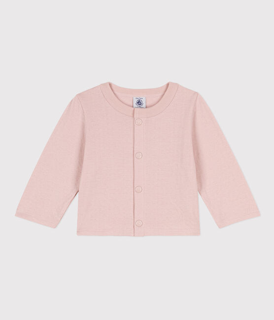 Babies' Plain Tube Knit Cardigan SALINE pink