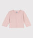 Babies' Plain Tube Knit Cardigan