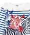 Boys' Creative Striped Top MARSHMALLOW white/PERSE blue
