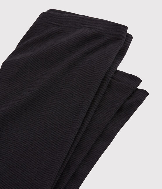 Women's wool and cotton blend leggings NOIR black