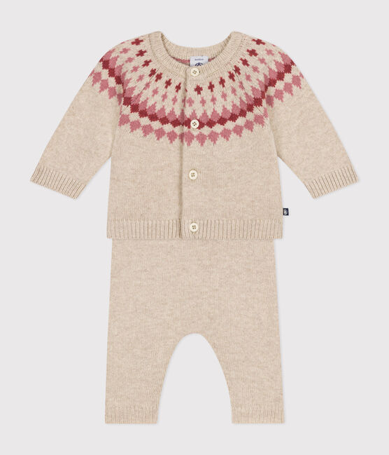 Babies' 2-piece knitwear set AVALANCHE pink/ROSEWOOD