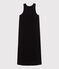 Women's long cotton vest dress BLACK black