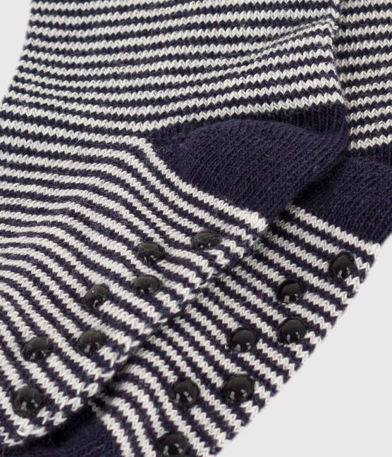 Babies' Non-Slip Socks SMOKING blue/MARSHMALLOW white