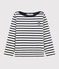 Unisex Jersey Breton Top MARSHMALLOW white/SMOKING blue