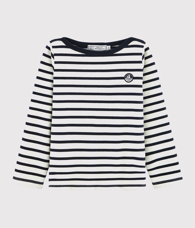 Unisex Jersey Breton Top white/blue