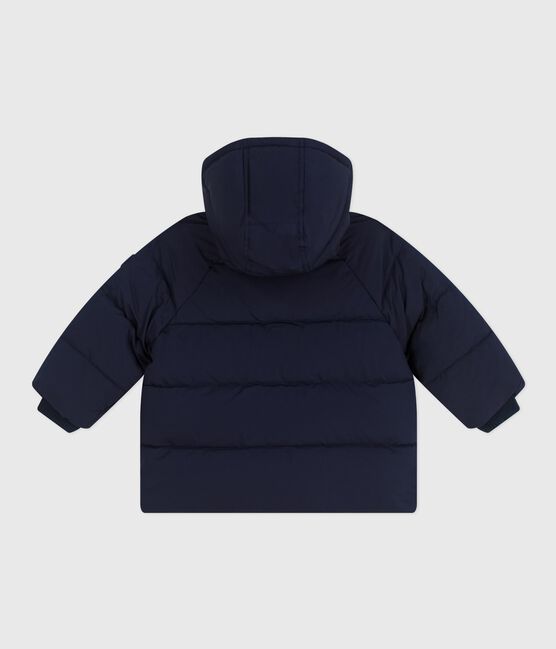 Babies' plain puffer jacket SMOKING blue