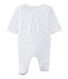 Baby's unisex dual-fabric chemisette-all-in-one