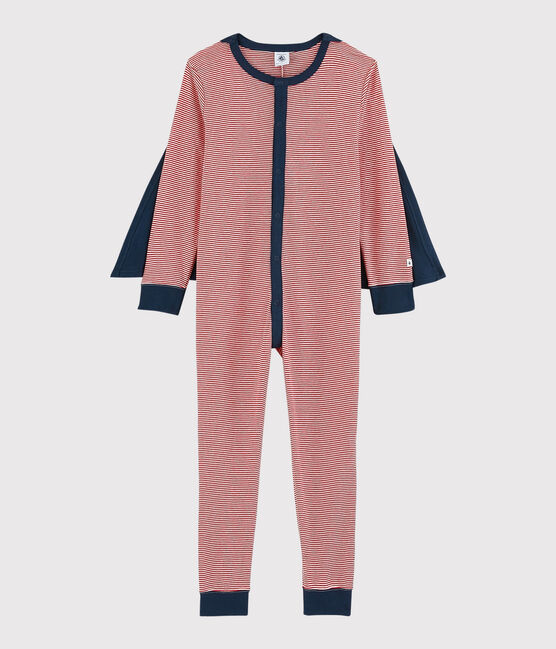 Boys' Superhero Fancy Dress Cotton Jumpsuit TERKUIT red/MARSHMALLOW white