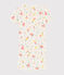 Girls' Snugfit Summer Fruit Pattern Organic Cotton Short Pyjamas white/multicolor