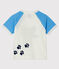 Short-sleeved T-shirt for baby boys MARSHMALLOW white/JASMIN blue