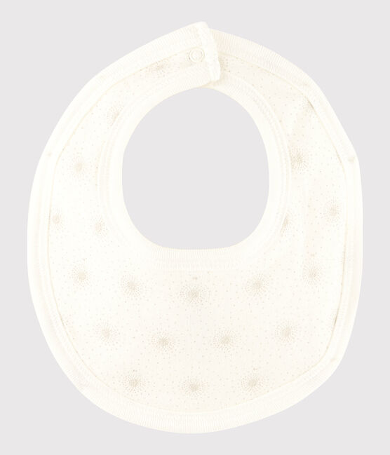 Baby's White Printed Tube Knit Bib MARSHMALLOW white/MULTICO white
