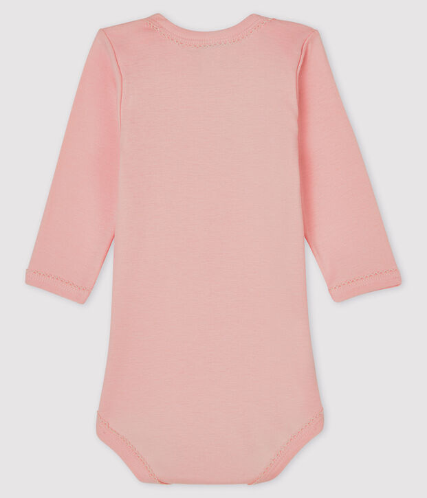 Baby girls' long-sleeved bodysuit pink
