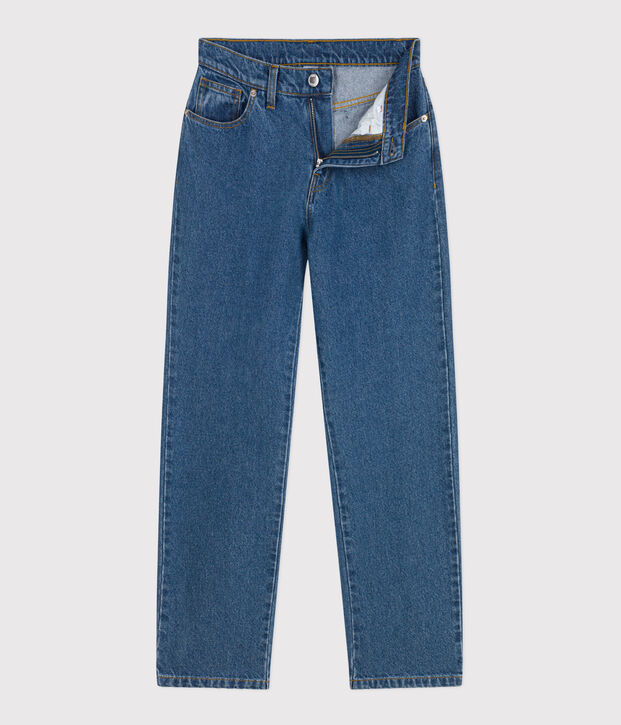 Women's straight denim trousers blue