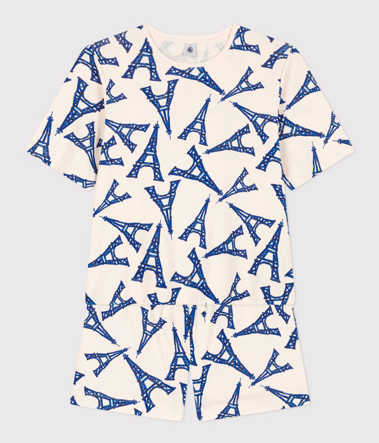 Women's Paris Cotton Short Pyjamas AVALANCHE white/MULTICO