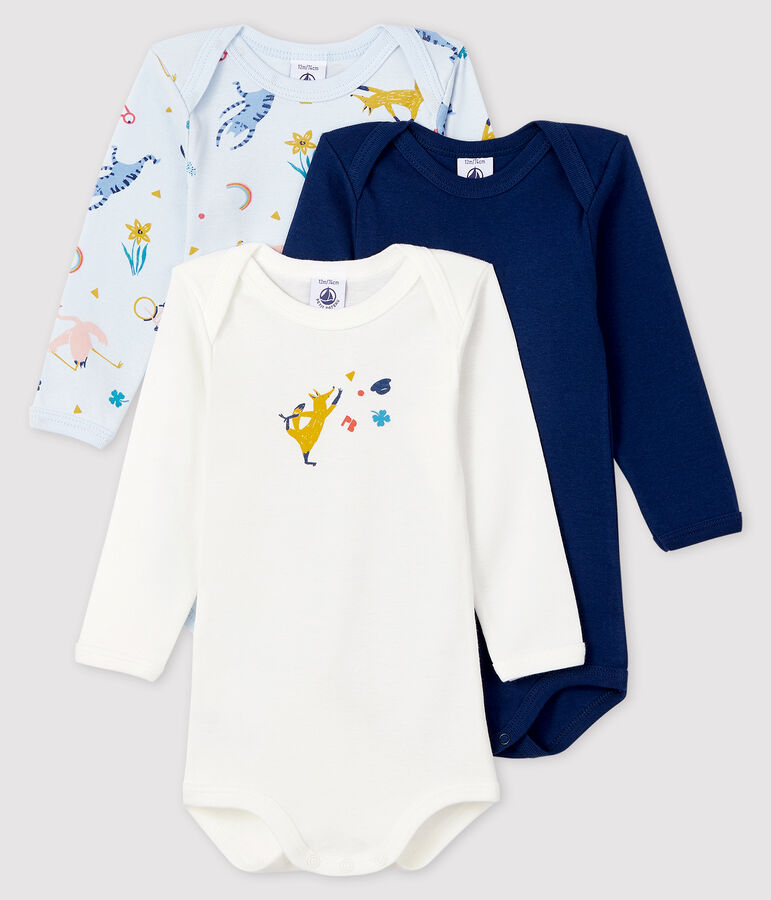 Baby Boys' Long-Sleeved Bodysuit - 3-Piece Set multicolor