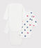 Babies' long-sleeved wrapover stripy heart pattern cotton bodysuits - 3-Pack variante 1