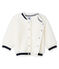 Unisex Babies' Cardigan in Sheepskin Sherpa MARSHMALLOW white
