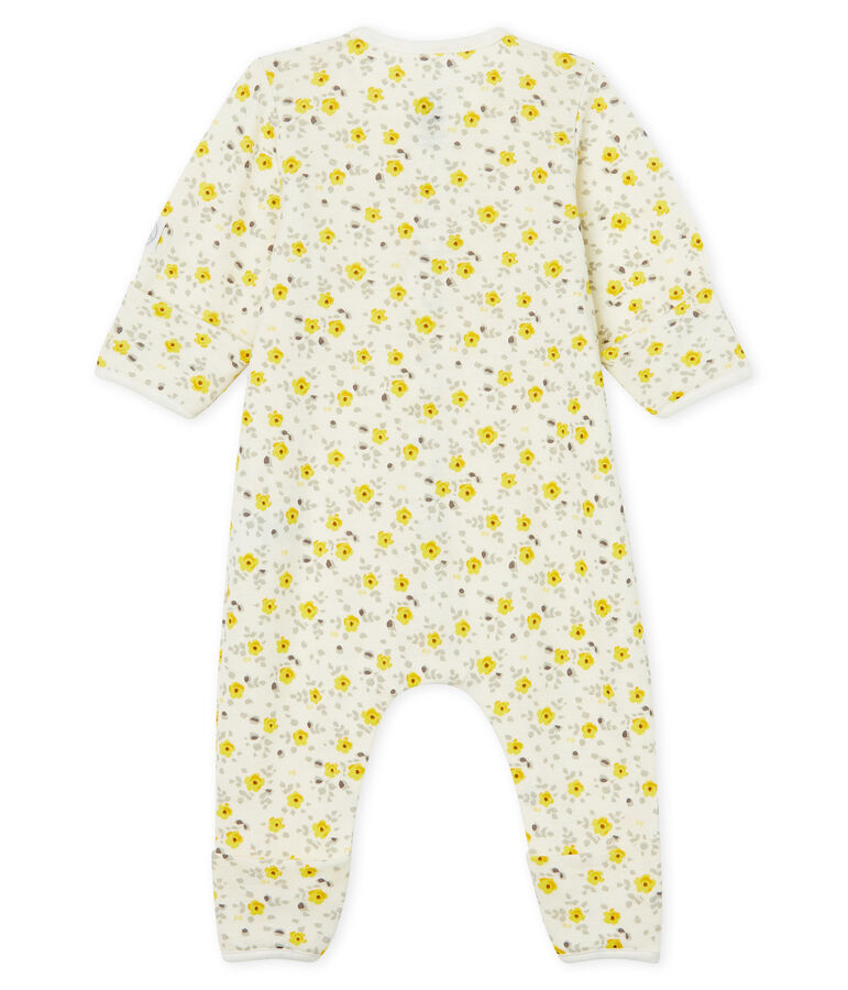 Baby Boys' Long Wool/Cotton Jumpsuit white/multicolor