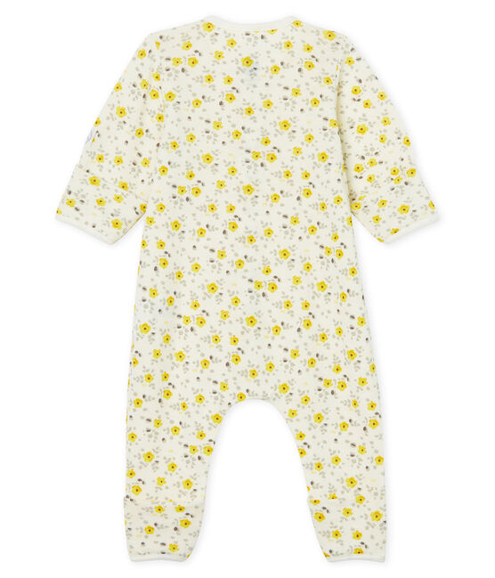 Baby Boys' Long Wool/Cotton Jumpsuit MARSHMALLOW white/MULTICO white