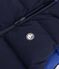 Children's plain, sleeveless puffer jacket black/blue