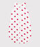 Babies' 1 TOG heart-patterned cotton sleeping bag MARSHMALLOW white/TERKUIT red