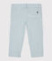 Baby Boys' Seersucker Trousers ACIER blue/MARSHMALLOW white