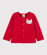 Baby girl's fleecy cardigan