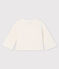 Babies' Organic Cotton Knitted Cardigan MARSHMALLOW white