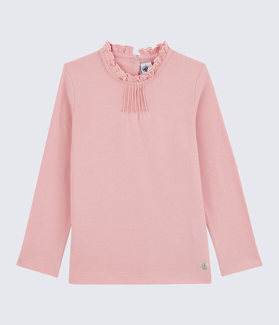 Girls' Long-Sleeved Cotton T-Shirt CHARME pink