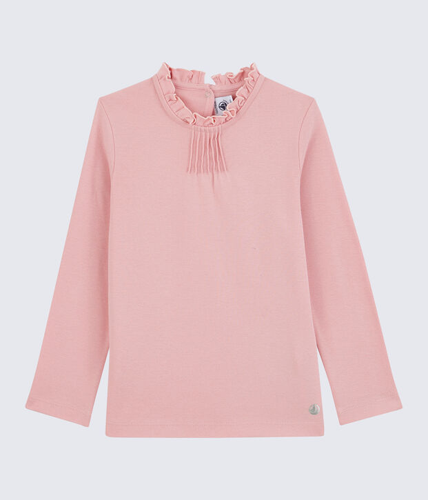 Girls' Long-Sleeved Cotton T-Shirt pink