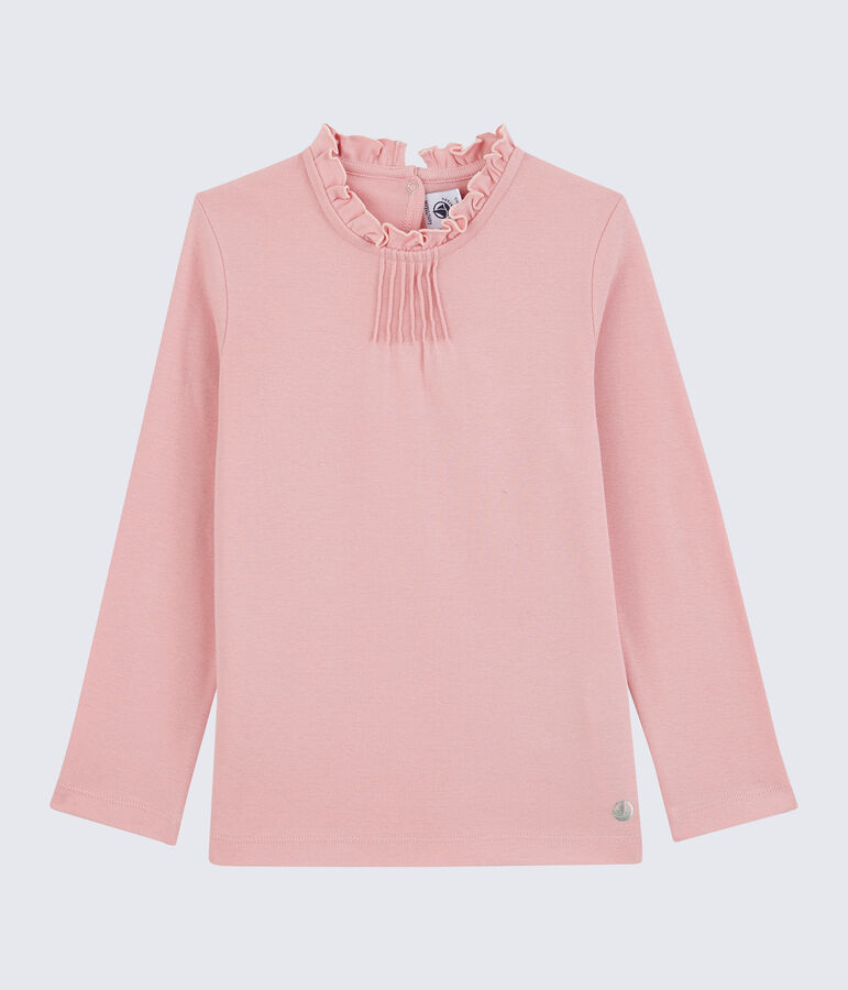 Girls' Long-Sleeved Cotton T-Shirt pink