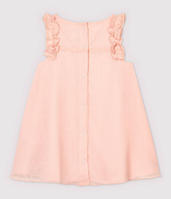 Baby Girls' Short-Sleeved Crêpe Dress MINOIS pink