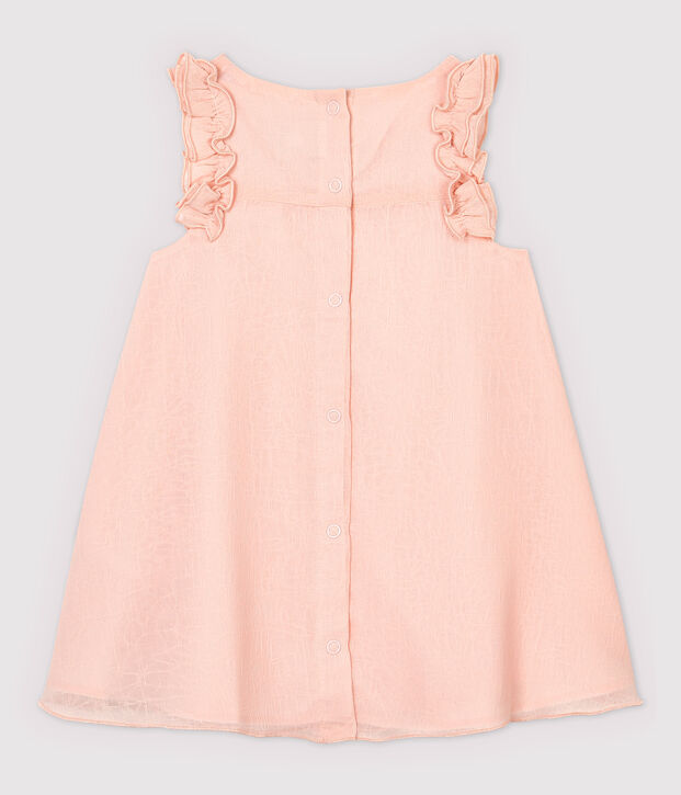 Baby Girls' Short-Sleeved Cr&ecirc;pe Dress pink