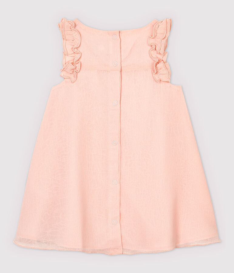 Baby Girls' Short-Sleeved Cr&ecirc;pe Dress pink