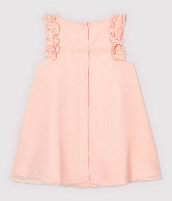 Baby Girls' Short-Sleeved Crêpe Dress MINOIS pink