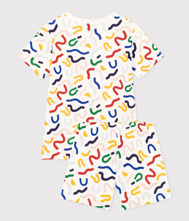 Babies' Luminous Printed Cotton Shorts white/multicolor