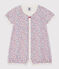 Babies' Floral Cotton Playsuit MARSHMALLOW white/MULTICO white