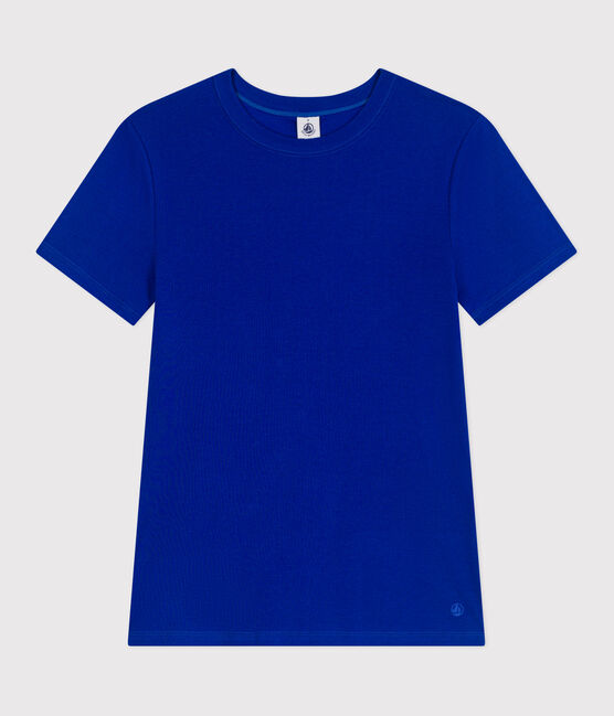 Women's Iconic plain cotton T-shirt SURF blue