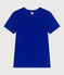 Women's Iconic plain cotton T-shirt SURF blue