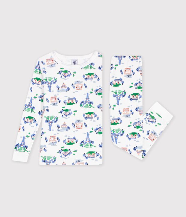 Children's snug-fitting printed cotton pyjamas multicolor/blue/multicolor