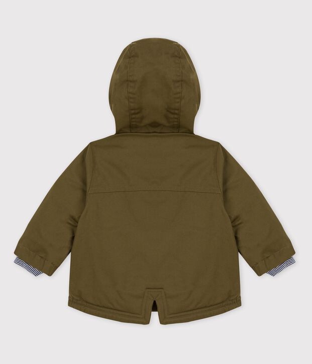 Babies' Water-Repellent Parka green
