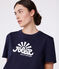 Women's Straight cotton T-Shirt SMOKING blue