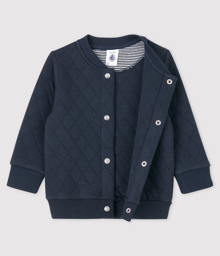 Babies' Tube Knit Cardigan SMOKING blue