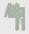 Women's Christmas tree print cotton pyjamas AVALANCHE white/MULTICO