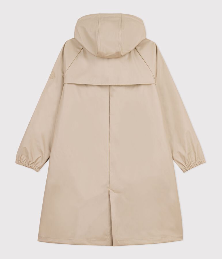 Women's long raincoat in two colours beige