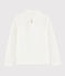 Girls' ruff collar T-shirt MARSHMALLOW white