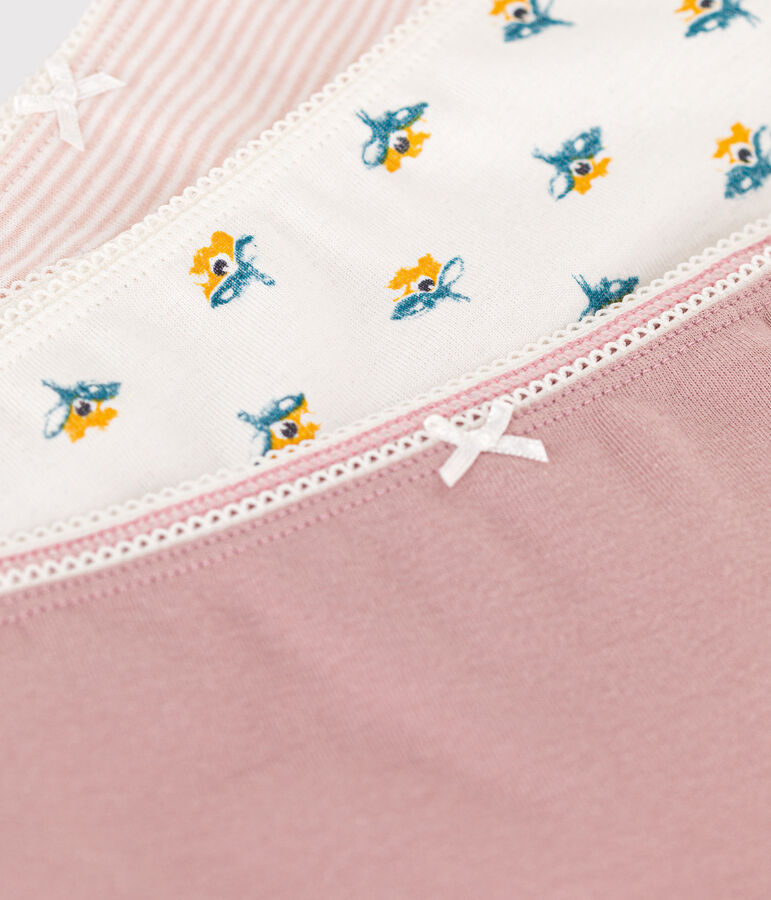 Girls' Floral Cotton Hipsters - 3-Pack multicolor