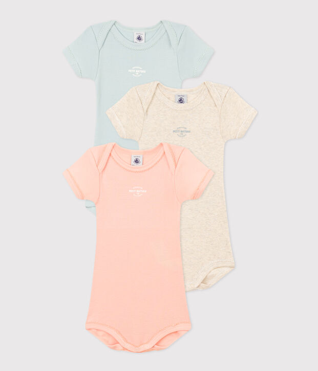 Short-Sleeved 130 Ans Cotton Bodysuits - 3-Pack multicolor
