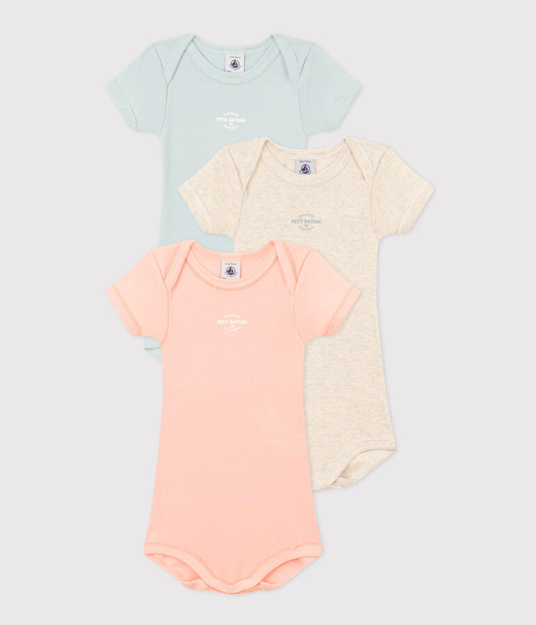 Short-Sleeved 130 Ans Cotton Bodysuits - 3-Pack multicolor