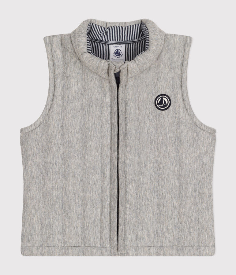 Babies' tube knit jacket grey